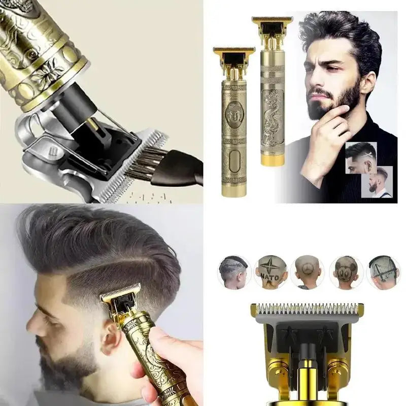 **Máquina de Cortar Cabelo e Barba Elétrica Profissional para Design Masculino**