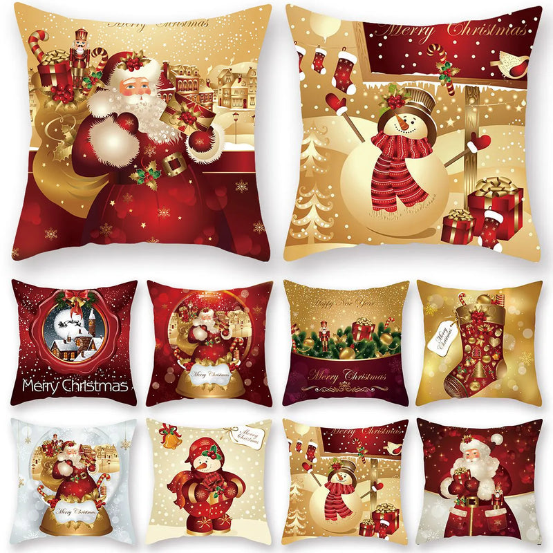 Capas de Almofada de Natal Decore com o Espírito Natalino