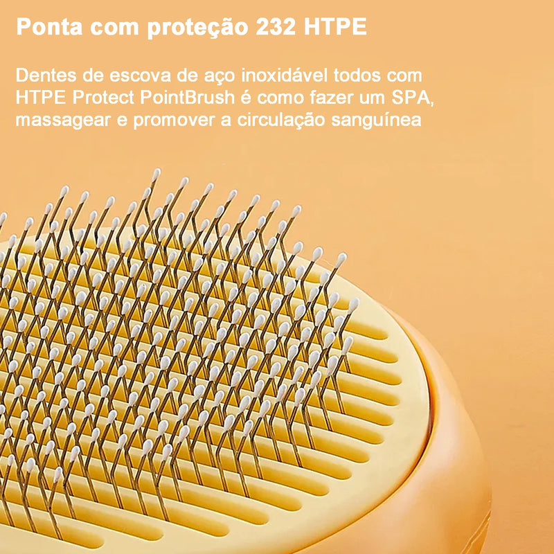 Rasqueadeira Oneclick Escova Desembaraçadora para Cães e Gatos, Cerdas em Aço Inox