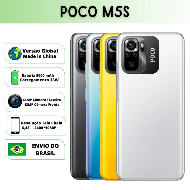 Xiaomi Poco M5S 128GB ROM / 6GB RAM Versão Global | Smartphone 4G