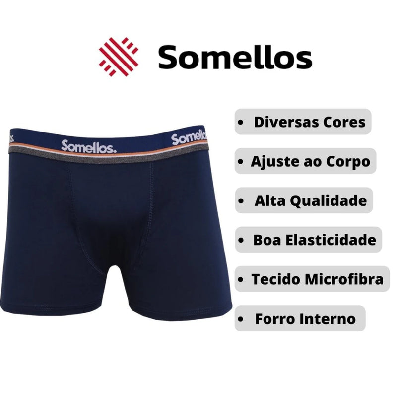 Kit 10 Cueca Boxer Masculina Microfibra Somellos