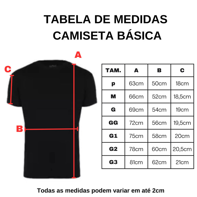 KIT 10 CAMISA BÁSICA MASCULINA PLUS SIZE 100% ALGODÃO