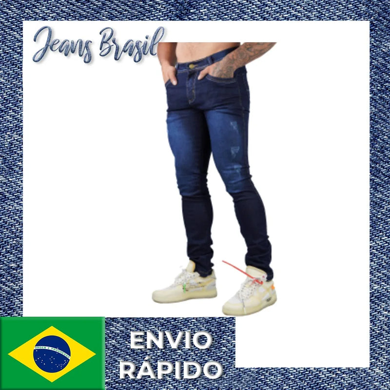 "Garanta sua Calça Jeans Skinny Slim com Lycra e Lavagem Escura. Conforto, estilo e entrega rápida!"