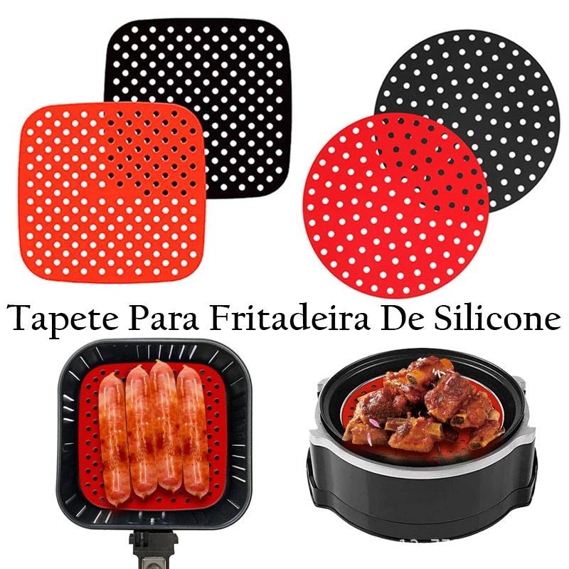 Tapete de Silicone Protetor Universal para Fritadeira de Ar