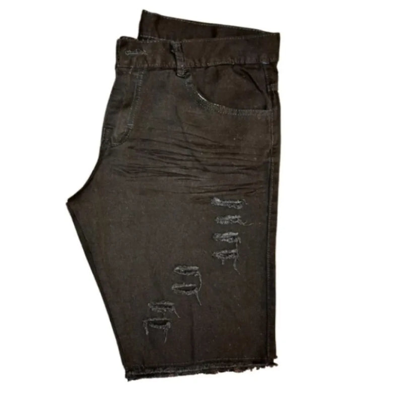 Bermuda Jeans Masculina Destroyed Rasgada