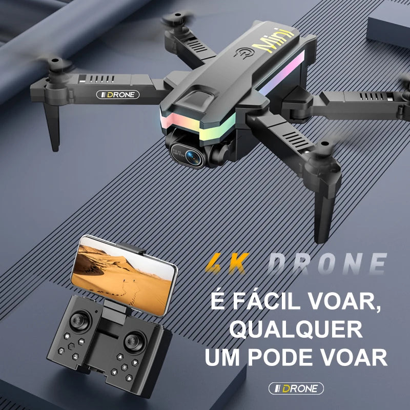 "XT8 Mini Drone: Câmera Profissional 4K, FPV WIFI, Altitude Fixa, Dobrável"