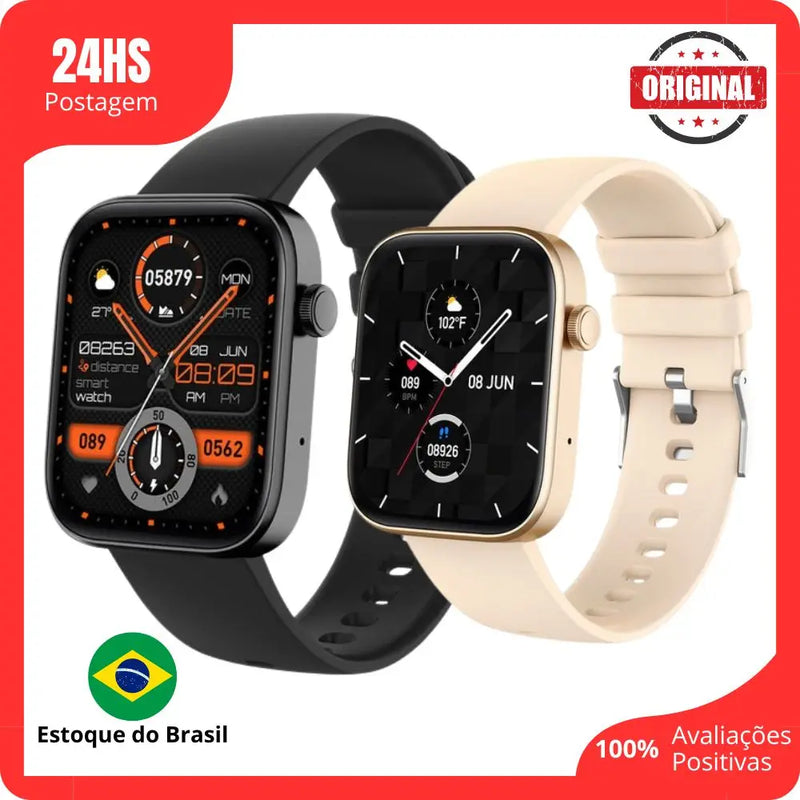 Smartwatch Colmi P71: Monitoramento de Saúde, Chamadas por Voz, Impermeável, Notificação Inteligente