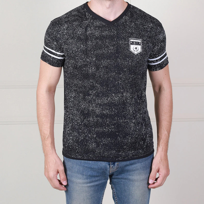 Camiseta 2023 Moda Masculina Estampada com Gola em V