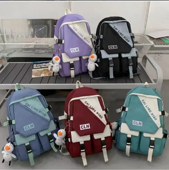 Mochila para estudante de ensino médio de grande capacidade, estilo japonês e coreano