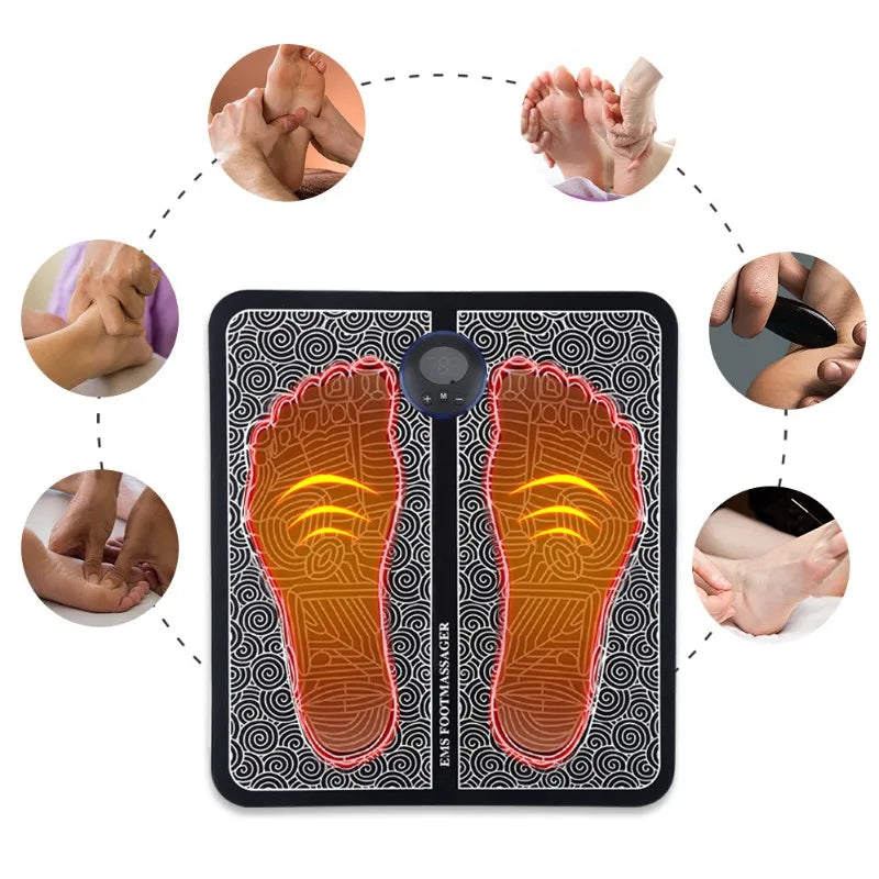 "Massageador Elétrico para Pés: Terapia Muscular e Relaxamento"