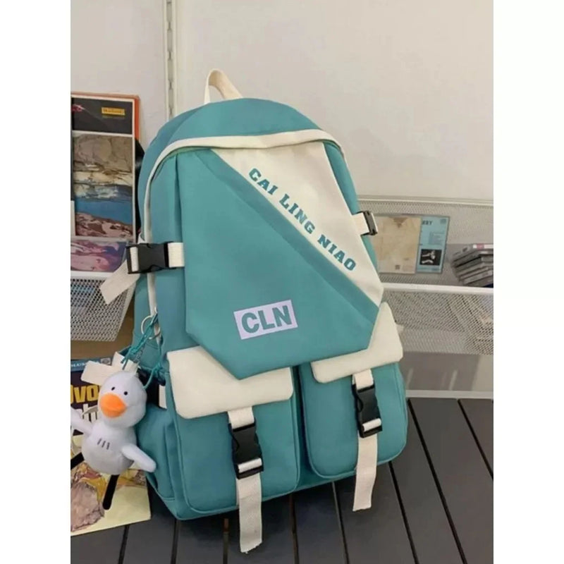 Mochila para estudante de ensino médio de grande capacidade, estilo japonês e coreano