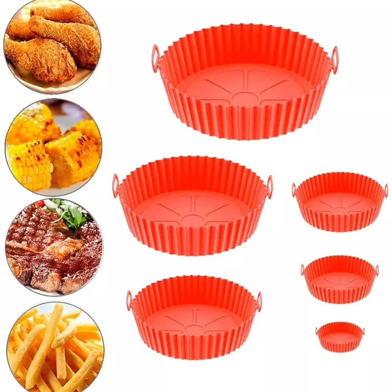 DAFUSHOP Kit 6 Formas Airfryer Tamanhos Variados Silicone