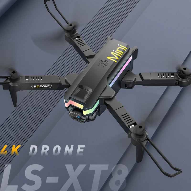 "XT8 Mini Drone: Câmera Profissional 4K, FPV WIFI, Altitude Fixa, Dobrável"