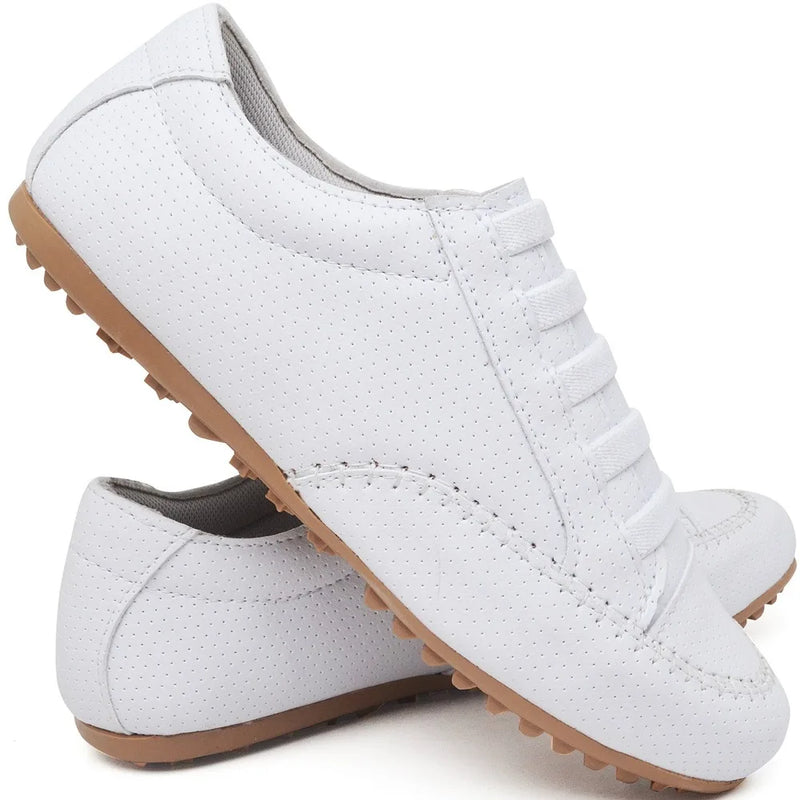 Tênis Feminino Casual Mocassim com Elástica e Sola de Borracha