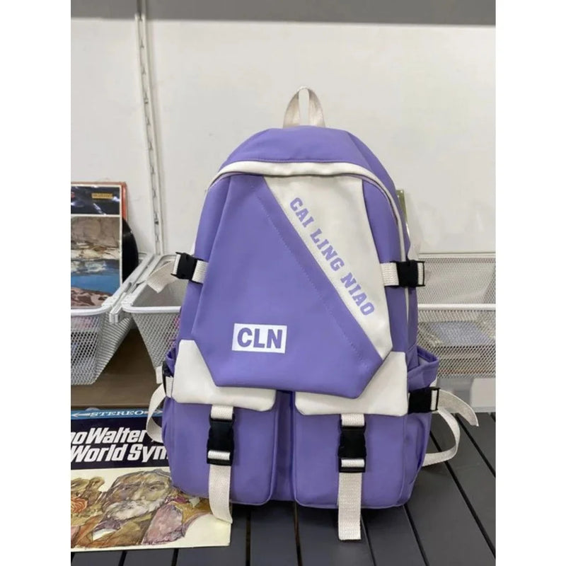 Mochila para estudante de ensino médio de grande capacidade, estilo japonês e coreano