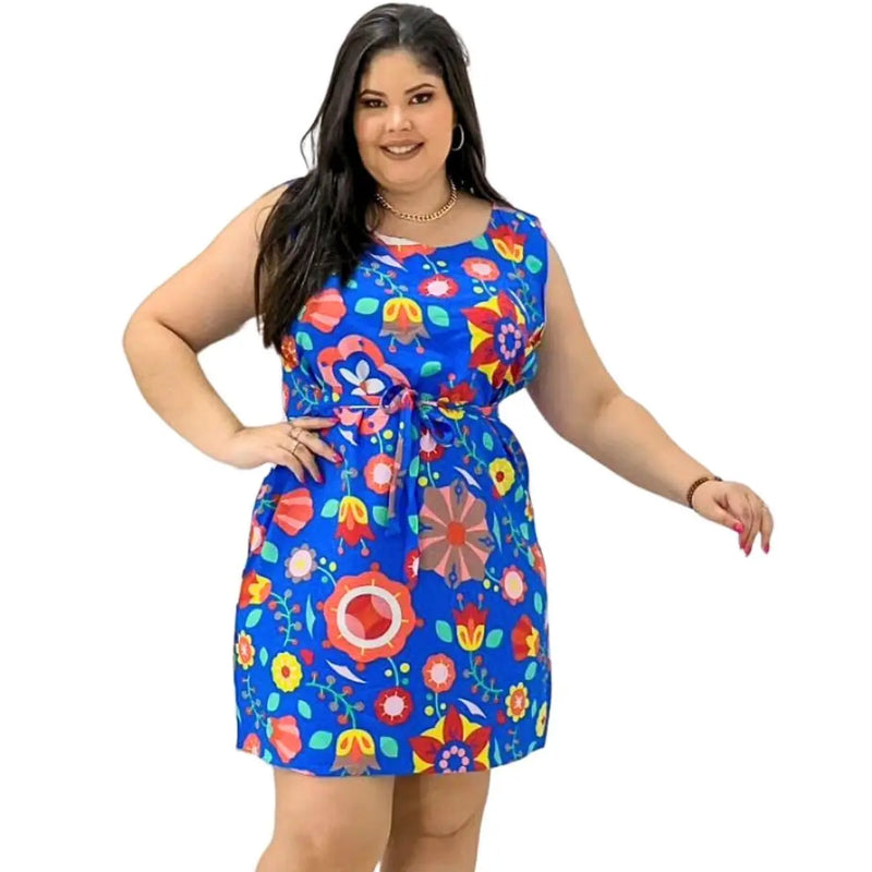 Kit 2 Vestidos Curtos Plus Size Estampados