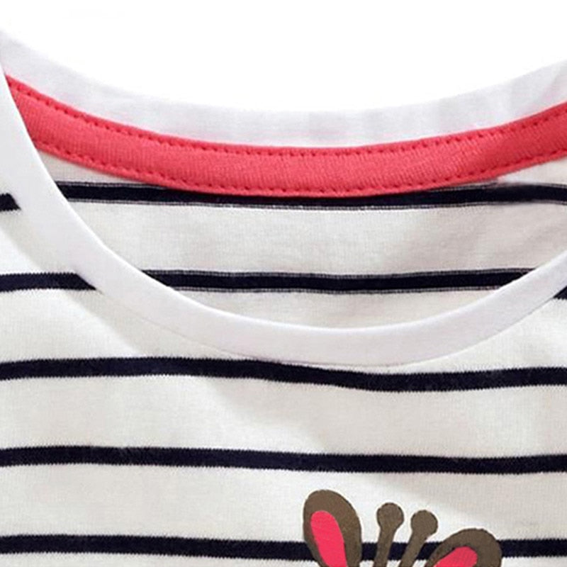 Nova Camiseta Infantil para Meninas  Blusas de Algodão para Bebês no Verão