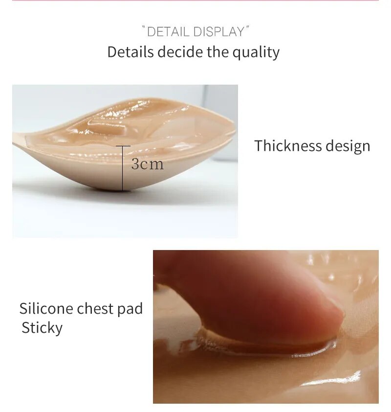 Sutiã Adesivo de Silicone Conforto e Estilo Invisível