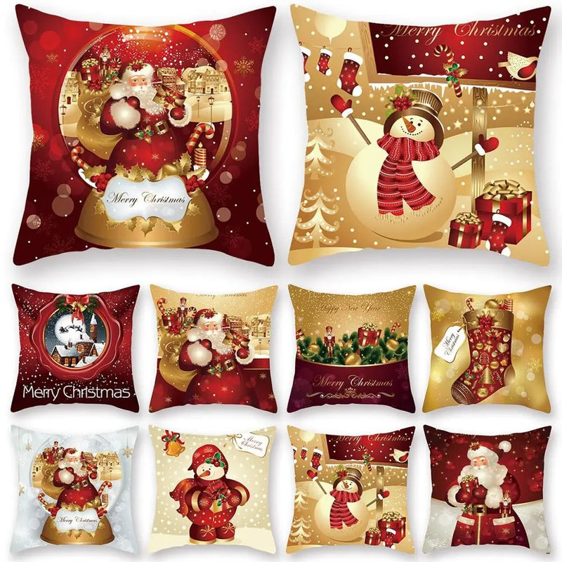 Capas de Almofada de Natal Decore com o Espírito Natalino