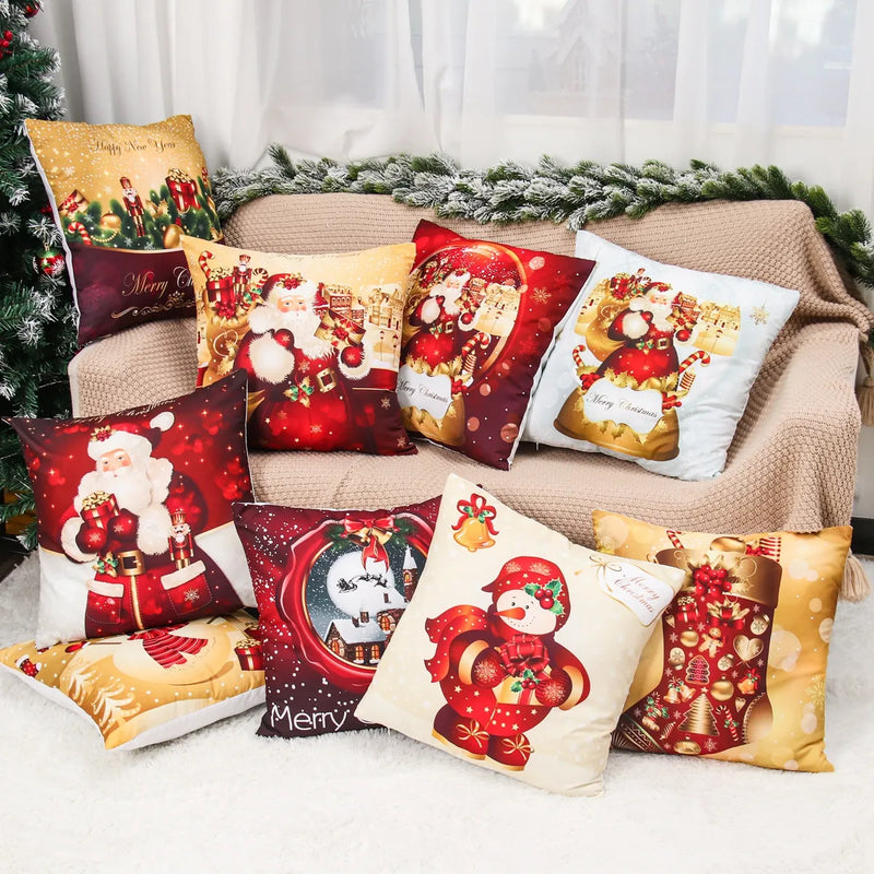 Capas de Almofada de Natal Decore com o Espírito Natalino