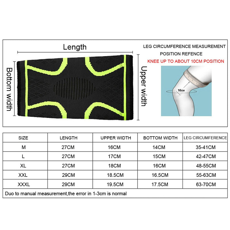 Joelheira de Compressão Esportiva Elástica em Nylon