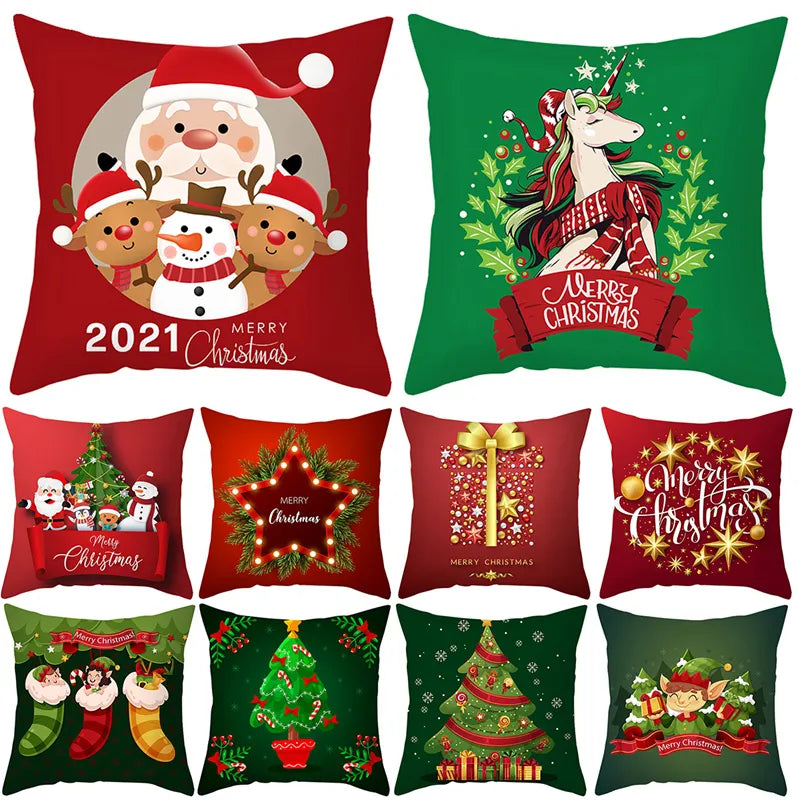 Capas de Almofada de Natal Decore com o Espírito Natalino