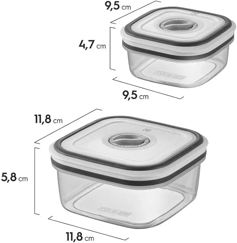 Conjunto de 8 Herméticos Cinza: Versáteis recipientes plásticos para alimentos, ideais para armazenar e organizar chá, frutas e muito mais na cozinha.