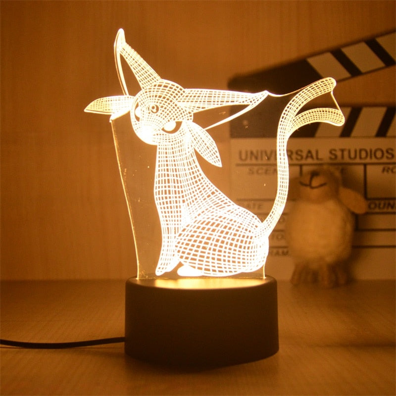 Nova Luz Noturna 3D Led do Pokemon Pikachu Brinquedo Infantil