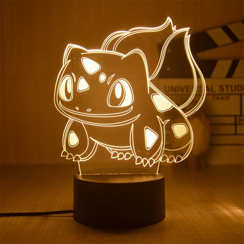 Nova Luz Noturna 3D Led do Pokemon Pikachu Brinquedo Infantil