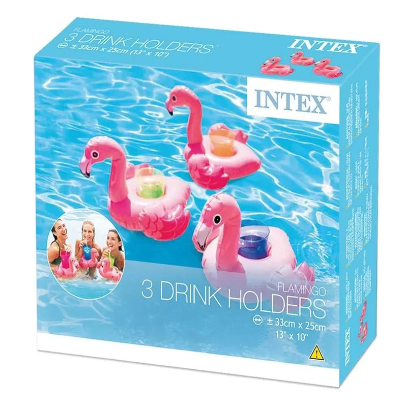 Porta-Bebidas Inflável Flamingo de 3 Portas: Kit para Piscina e Mar (33x25cm)