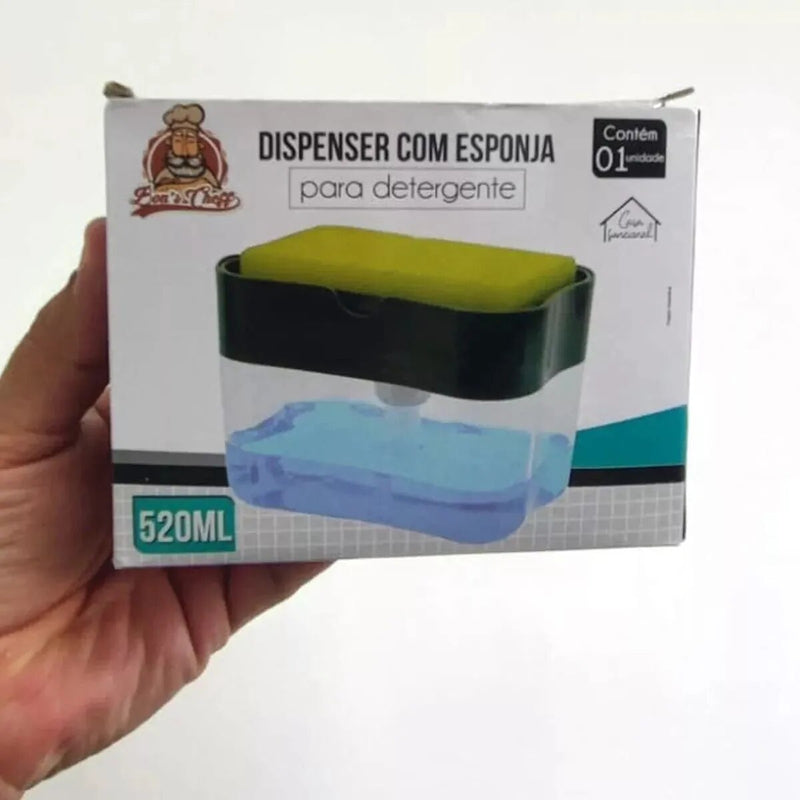 Dispenser com Esponja Praticidade na Limpeza da Cozinha