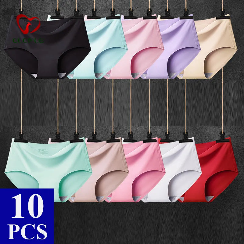 Conjunto de 10 Cuecas Sensuais em Spandex e Nylon para Mulheres