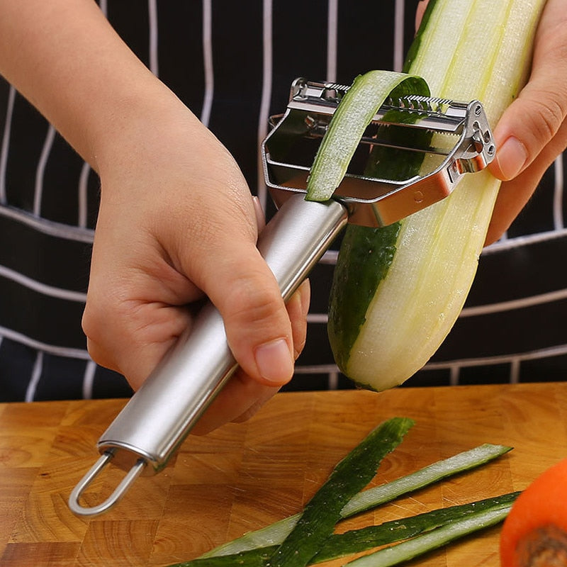 Descascador de Legumes de Cozinha em Aço Inoxidável