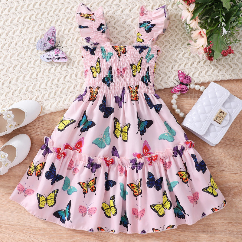 Vestido de Verão para Meninas com Desenhos Animados de Animais