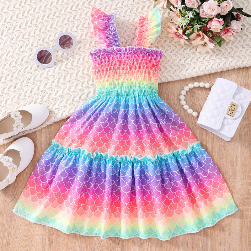 Vestido de Verão para Meninas com Desenhos Animados de Animais