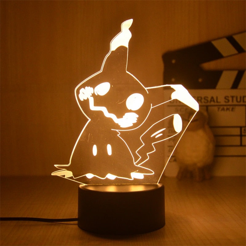 Nova Luz Noturna 3D Led do Pokemon Pikachu Brinquedo Infantil