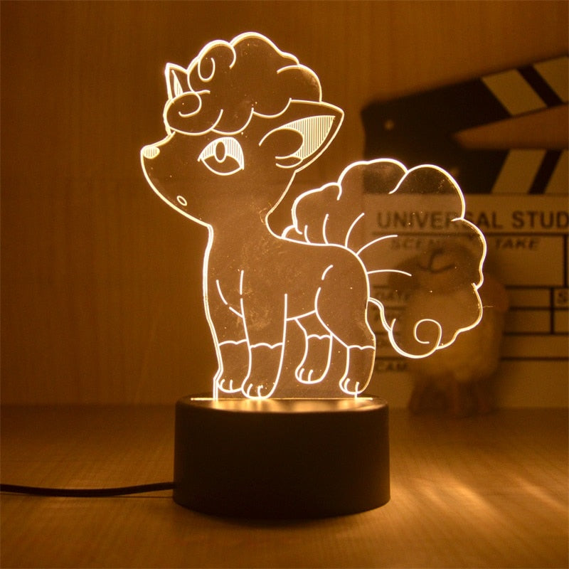 Nova Luz Noturna 3D Led do Pokemon Pikachu Brinquedo Infantil