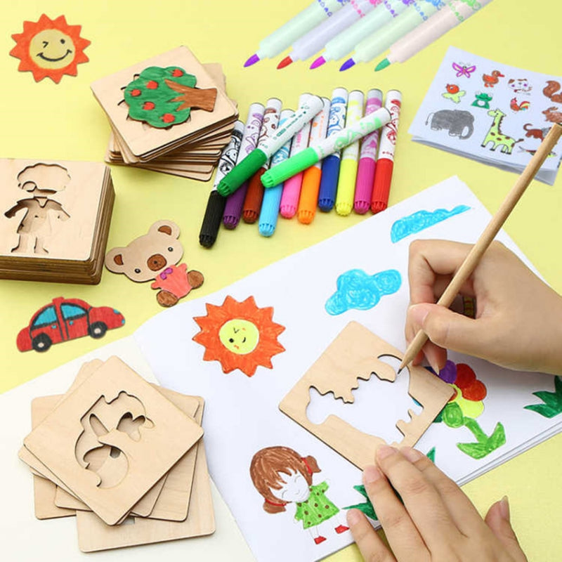 20 peças de Brinquedos de Desenho Montessori para Crianças