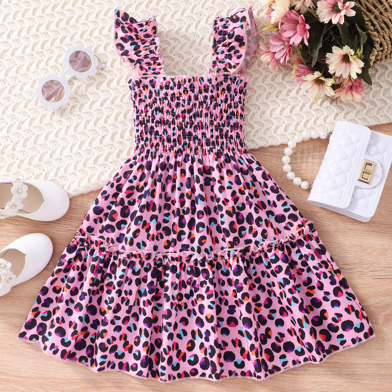 Vestido de Verão para Meninas com Desenhos Animados de Animais