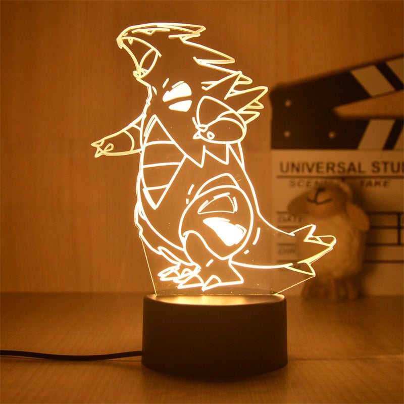 Nova Luz Noturna 3D Led do Pokemon Pikachu Brinquedo Infantil