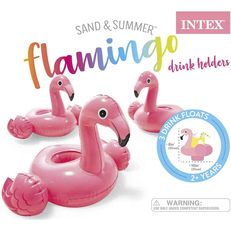 Porta-Bebidas Inflável Flamingo de 3 Portas: Kit para Piscina e Mar (33x25cm)