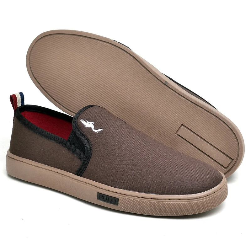 **Kit 3 Pares Tênis Masculino Slip On + Acessórios**