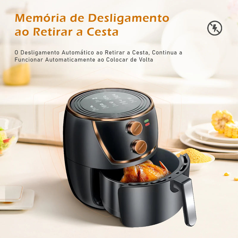 Air Fryer Grande Sem Óleo - Frete Grátis