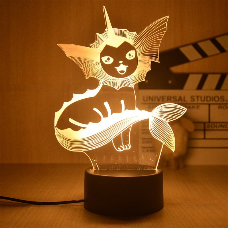 Nova Luz Noturna 3D Led do Pokemon Pikachu Brinquedo Infantil