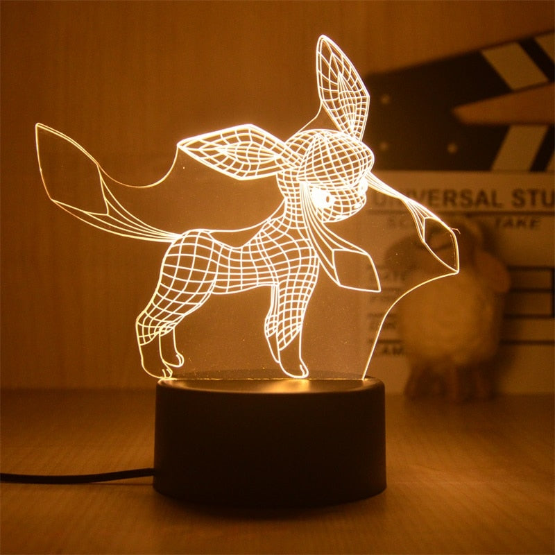 Nova Luz Noturna 3D Led do Pokemon Pikachu Brinquedo Infantil