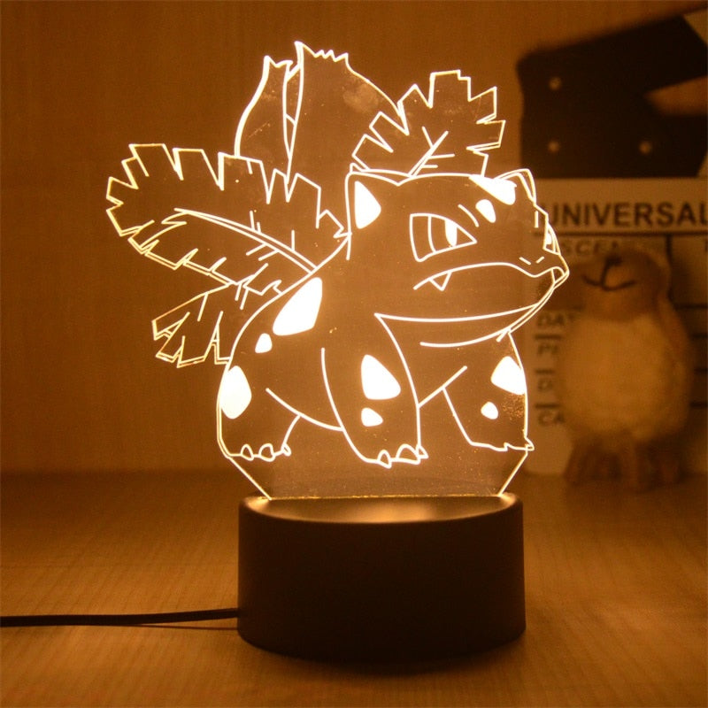 Nova Luz Noturna 3D Led do Pokemon Pikachu Brinquedo Infantil