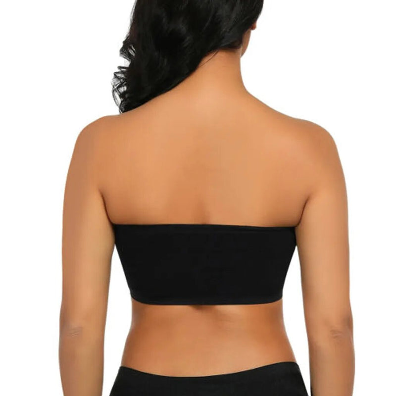 Top Bandeau Duplo Sem Alças para Mulheres Plus Size