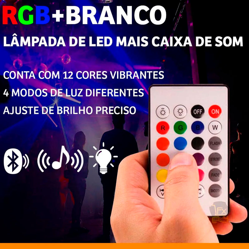 2 em 1 caixa de som Bluetooth Premium 12W com luz LED