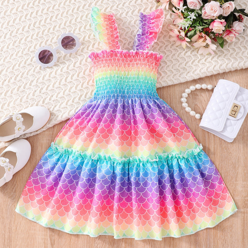 Vestido de Verão para Meninas com Desenhos Animados de Animais