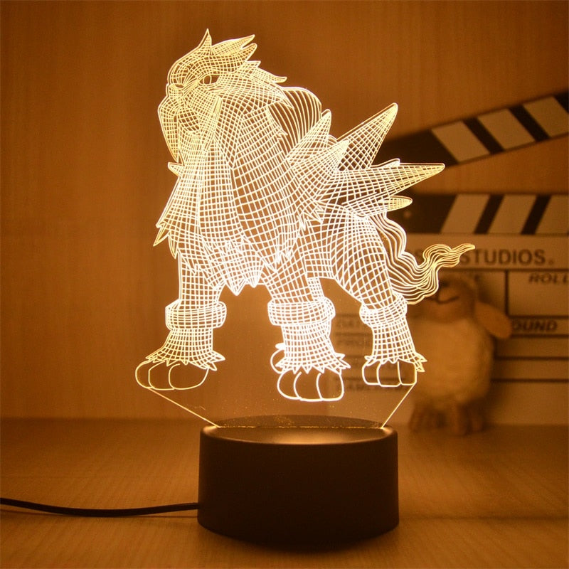 Nova Luz Noturna 3D Led do Pokemon Pikachu Brinquedo Infantil